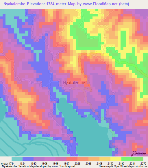 Nyakalembe,Uganda Elevation Map