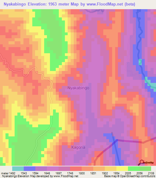 Nyakabingo,Uganda Elevation Map