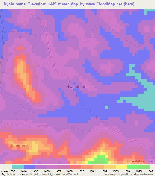 Nyabuhama,Uganda Elevation Map