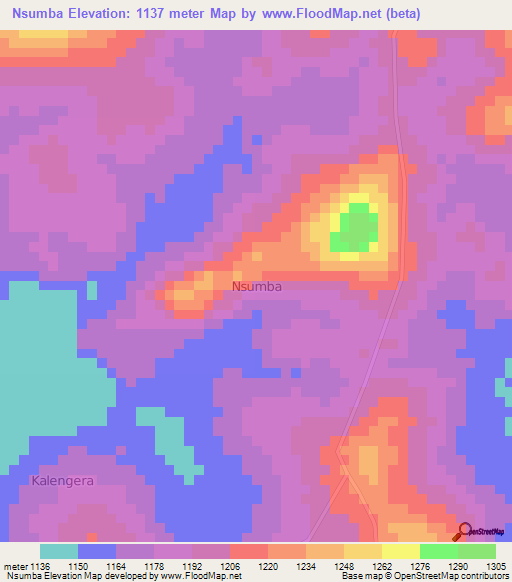 Nsumba,Uganda Elevation Map