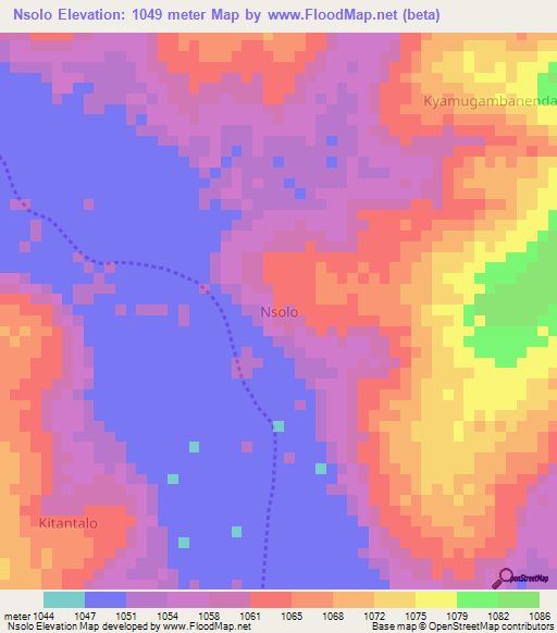 Nsolo,Uganda Elevation Map
