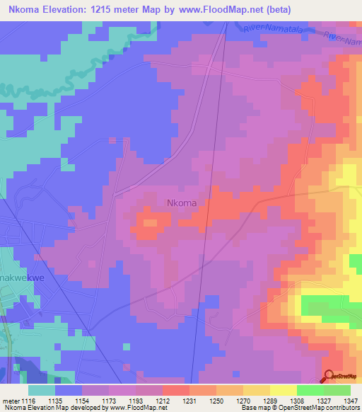Nkoma,Uganda Elevation Map