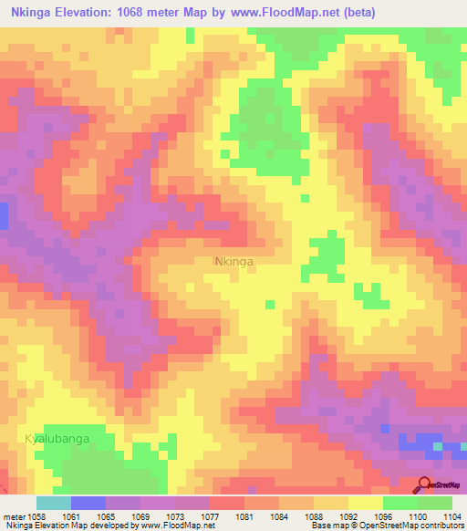 Nkinga,Uganda Elevation Map