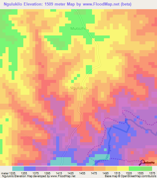 Ngulukilo,Uganda Elevation Map