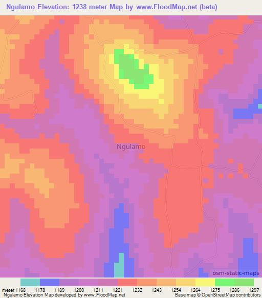 Ngulamo,Uganda Elevation Map