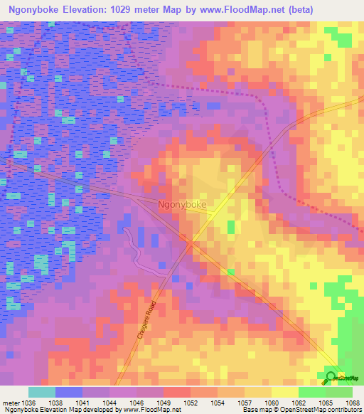 Ngonyboke,Uganda Elevation Map