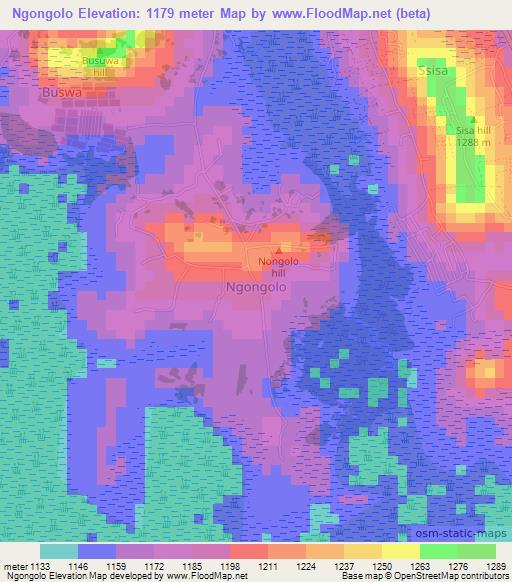 Ngongolo,Uganda Elevation Map