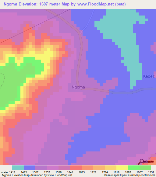 Ngoma,Uganda Elevation Map