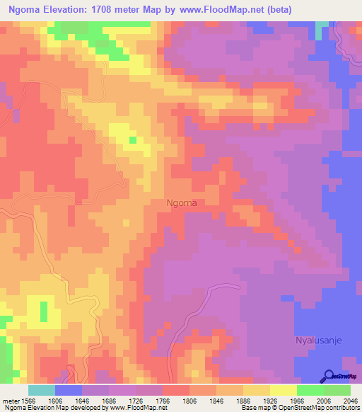Ngoma,Uganda Elevation Map