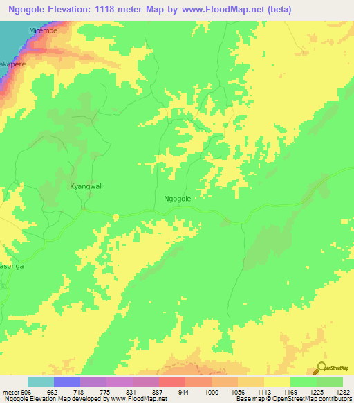 Ngogole,Uganda Elevation Map