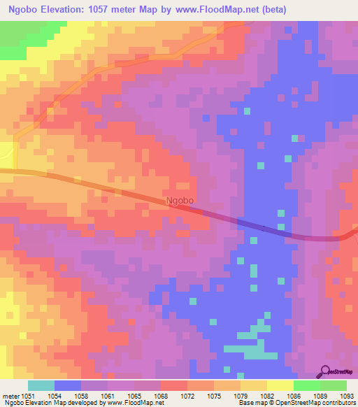 Ngobo,Uganda Elevation Map