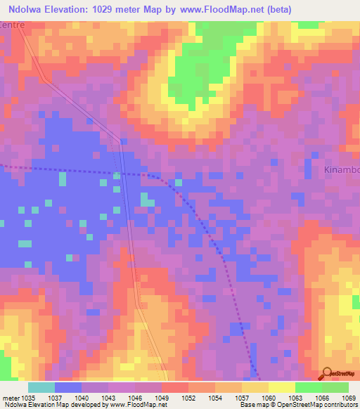 Ndolwa,Uganda Elevation Map