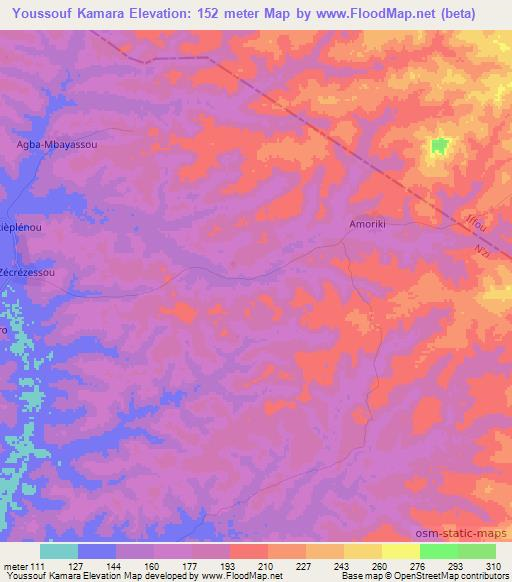 Youssouf Kamara,Ivory Coast Elevation Map