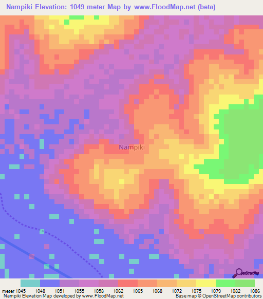Nampiki,Uganda Elevation Map