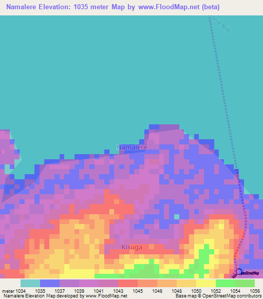 Namalere,Uganda Elevation Map