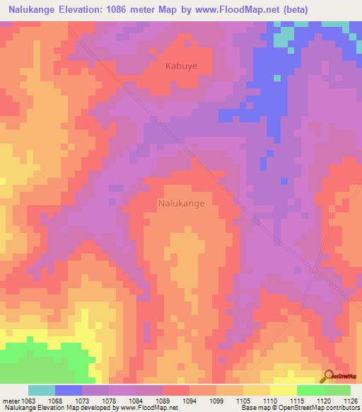 Nalukange,Uganda Elevation Map