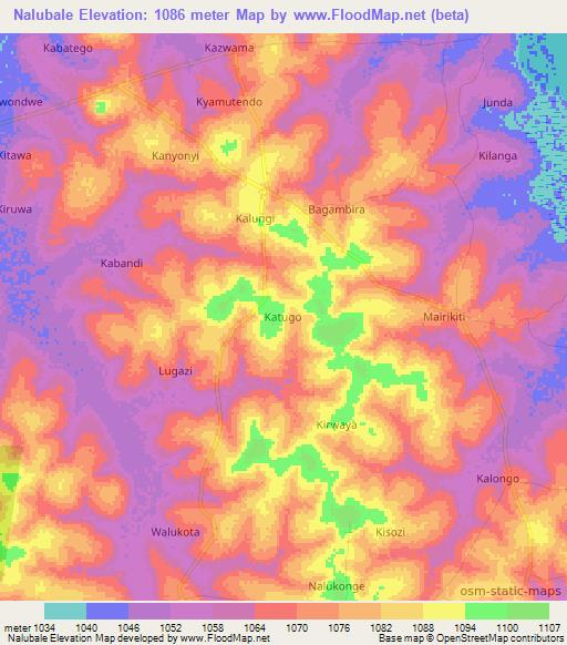 Nalubale,Uganda Elevation Map