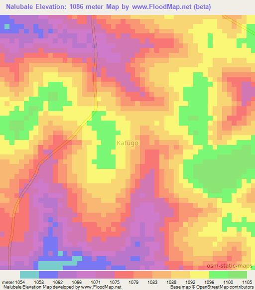 Nalubale,Uganda Elevation Map