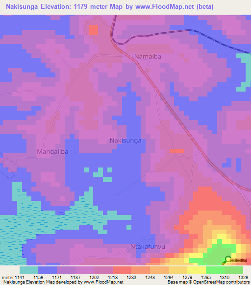 Nakisunga,Uganda Elevation Map