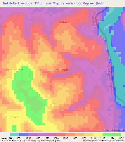 Nakatoke,Uganda Elevation Map
