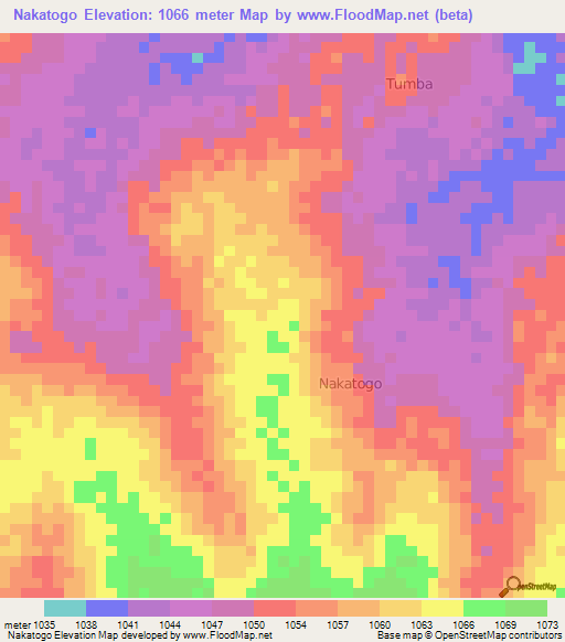 Nakatogo,Uganda Elevation Map