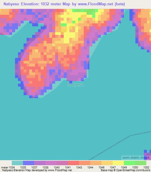 Nabyeso,Uganda Elevation Map