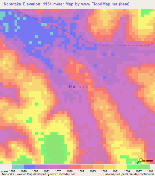 Nabutaka,Uganda Elevation Map