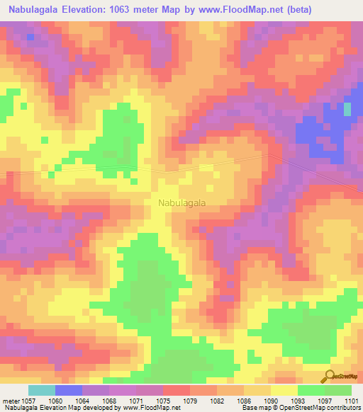 Nabulagala,Uganda Elevation Map