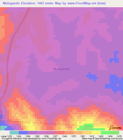 Mulugando,Uganda Elevation Map