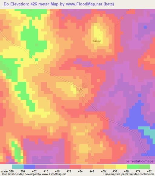 Do,Ivory Coast Elevation Map