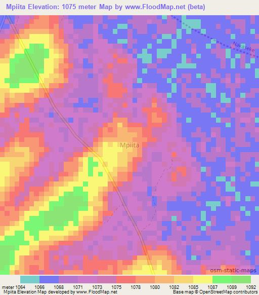 Mpiita,Uganda Elevation Map