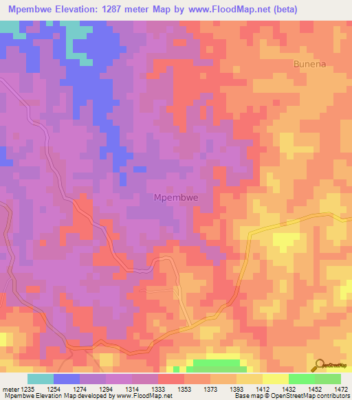 Mpembwe,Uganda Elevation Map