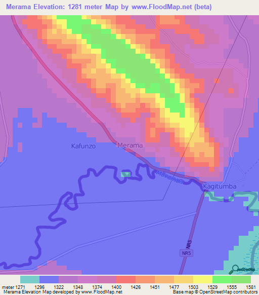 Merama,Uganda Elevation Map