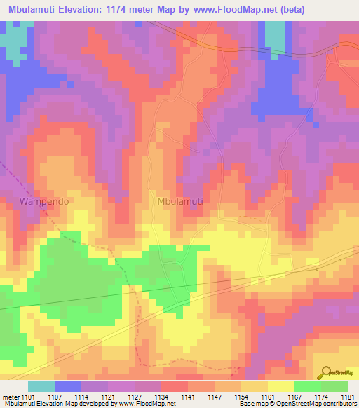 Mbulamuti,Uganda Elevation Map