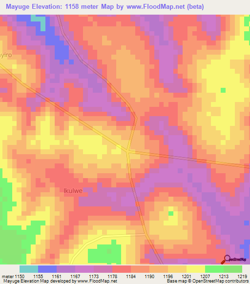 Mayuge,Uganda Elevation Map