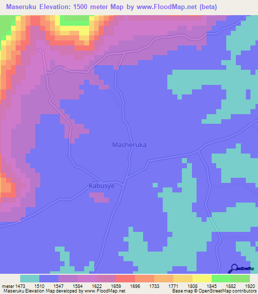 Maseruku,Uganda Elevation Map