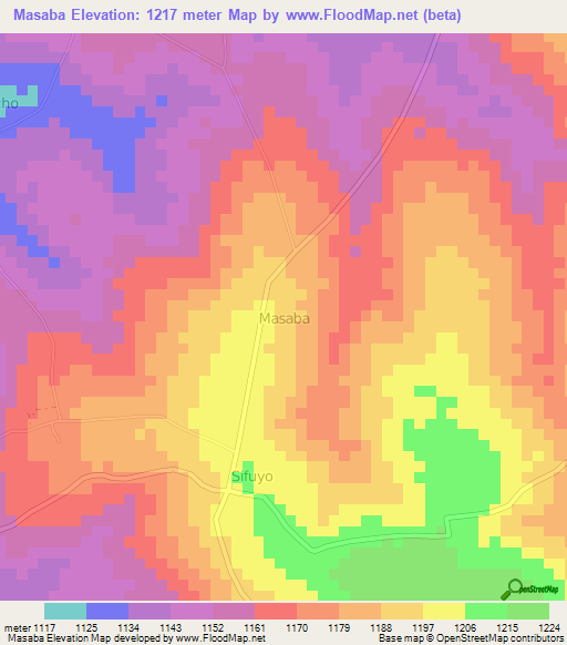 Masaba,Uganda Elevation Map