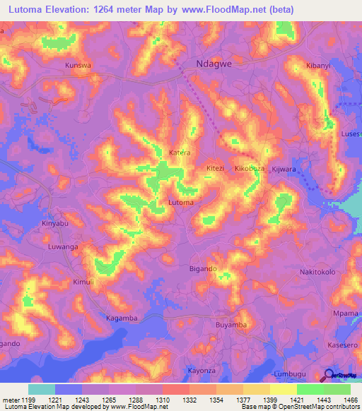 Lutoma,Uganda Elevation Map