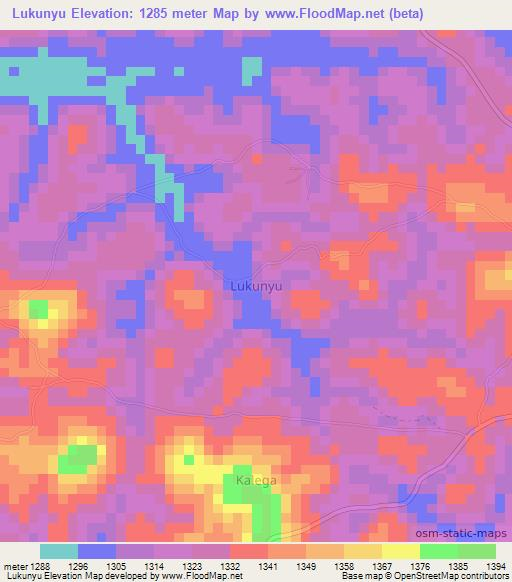 Lukunyu,Uganda Elevation Map