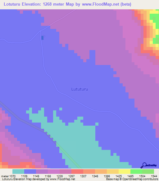 Lotuturu,Uganda Elevation Map