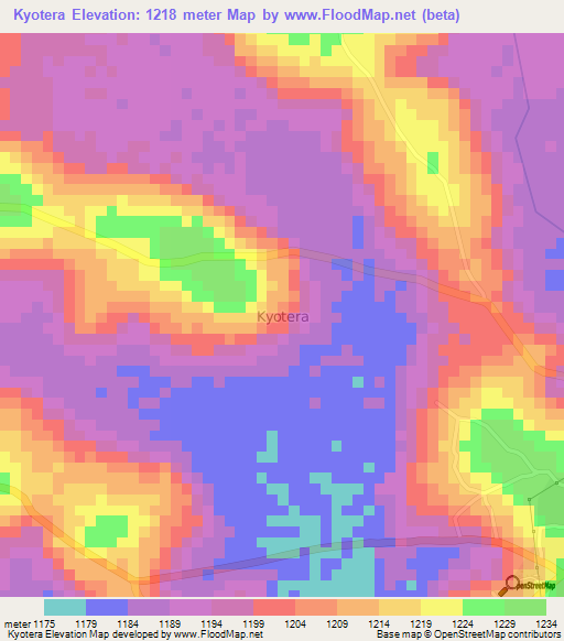 Kyotera,Uganda Elevation Map