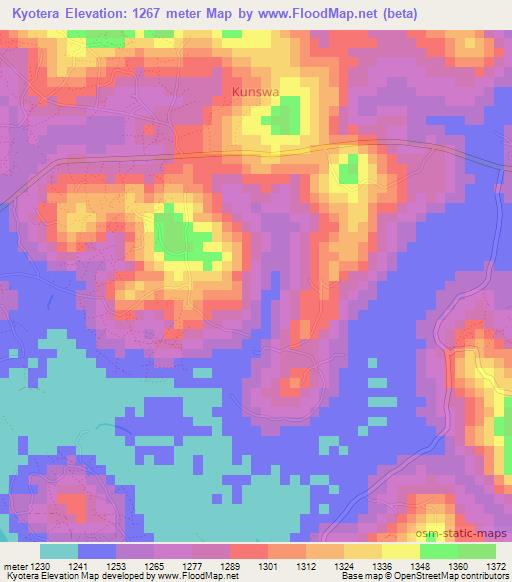 Kyotera,Uganda Elevation Map