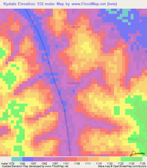Kyatale,Uganda Elevation Map