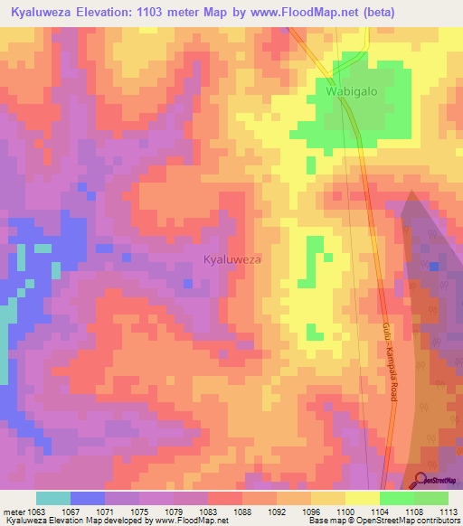 Kyaluweza,Uganda Elevation Map