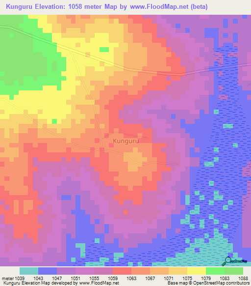 Kunguru,Uganda Elevation Map