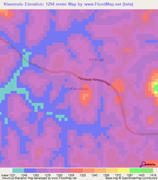 Kiwumulo,Uganda Elevation Map