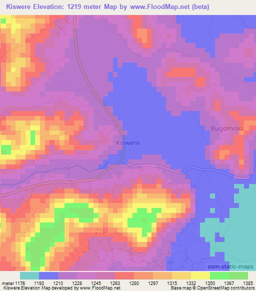 Kiswere,Uganda Elevation Map