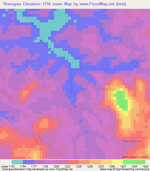 Kisengwe,Uganda Elevation Map