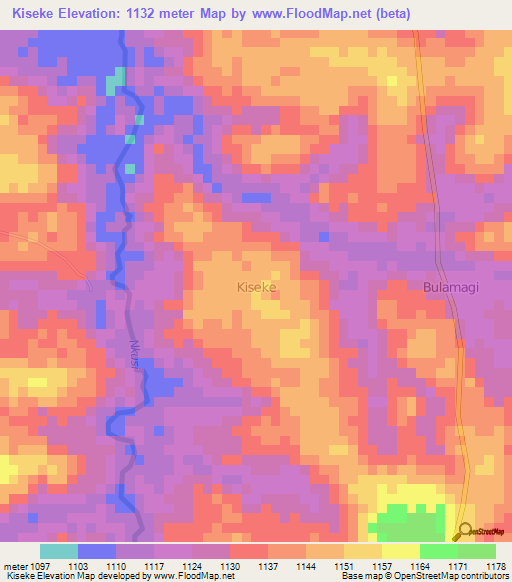 Kiseke,Uganda Elevation Map