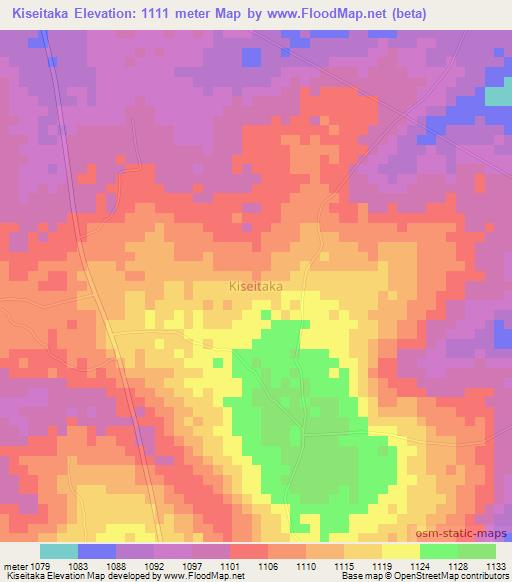 Kiseitaka,Uganda Elevation Map